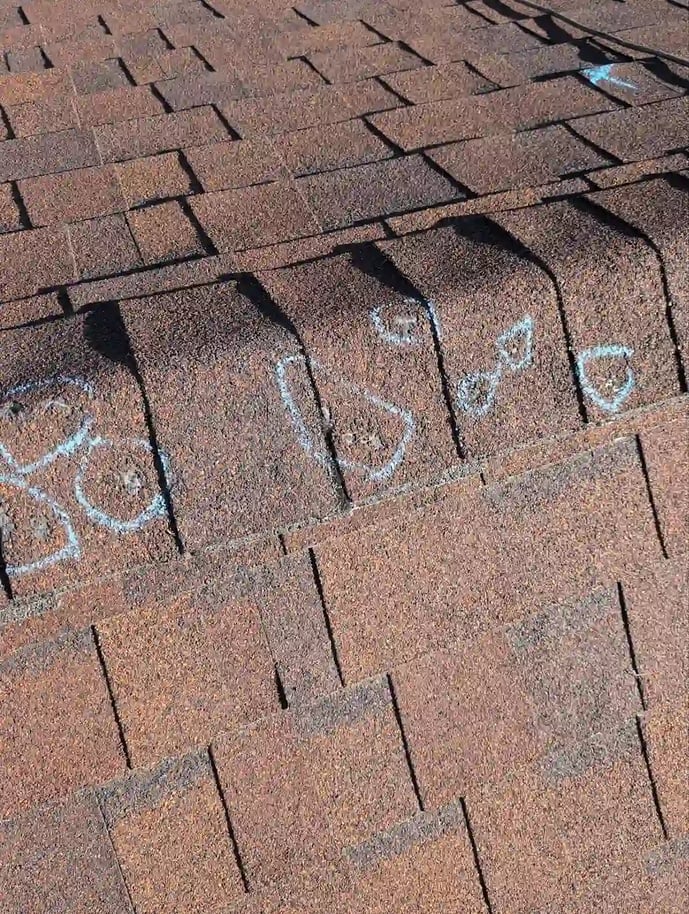 hail damage outlined