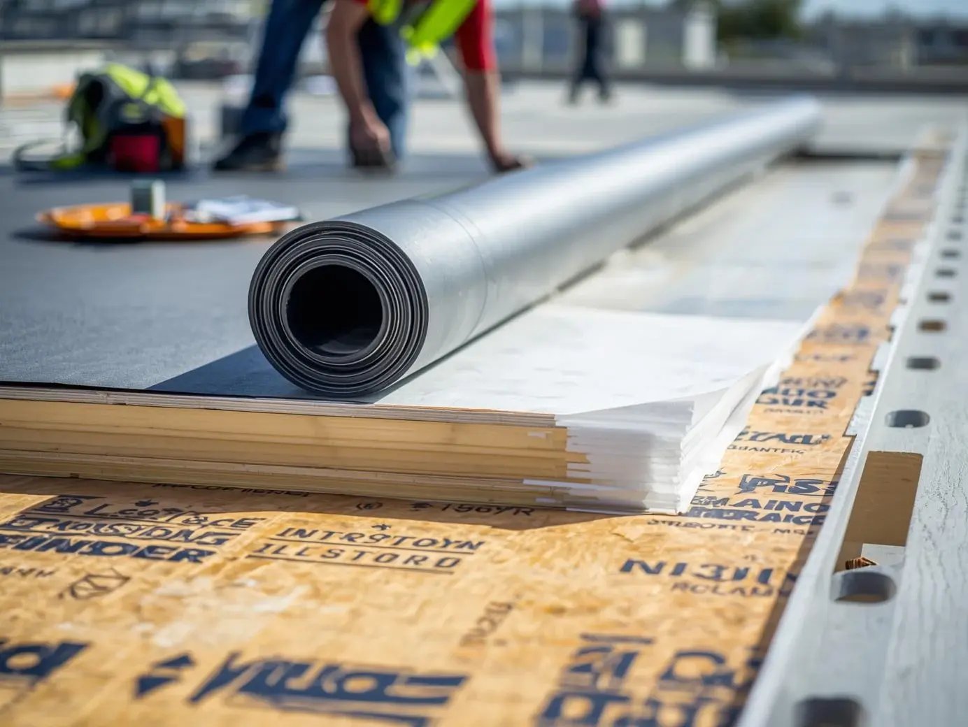 close up of roof replacement