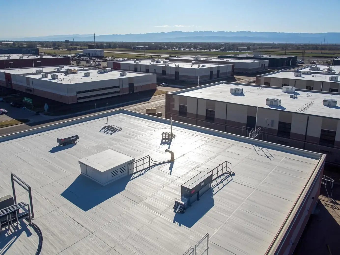 flat roof warehouses