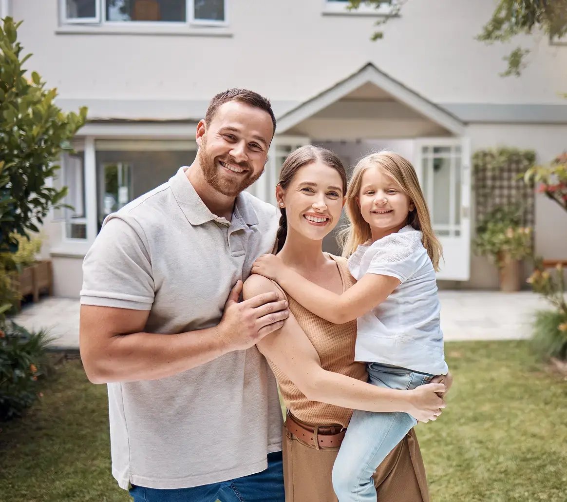 family-onfront-of-denver-home
